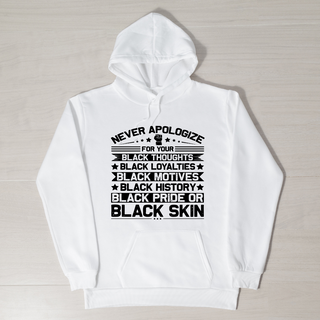 Never Apologize Screen Print Transfer