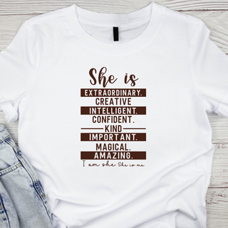 She Is Screen Print Transfer