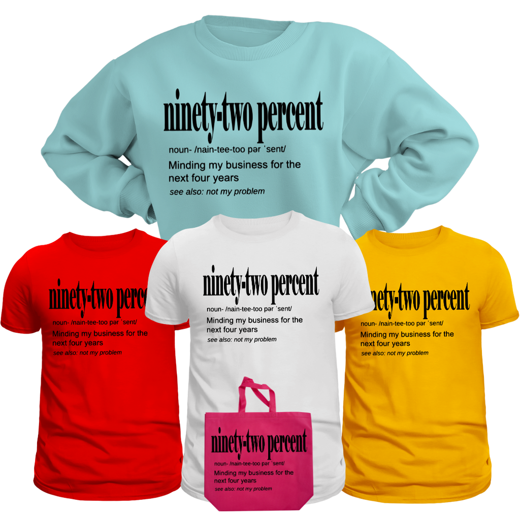 Ninety Two Percent Black Mockups Screen Print Transfer