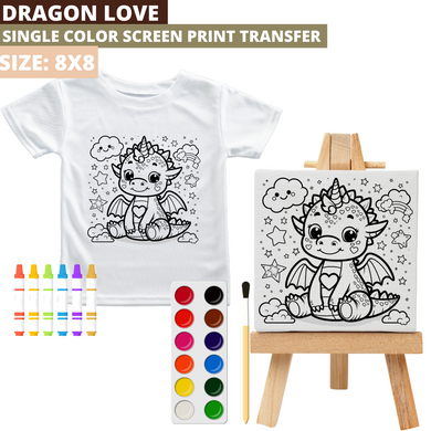Dragon Love Screen Print Transfer
