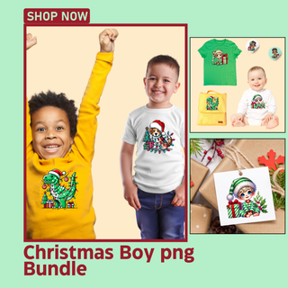Christmas Boy Png Bundle