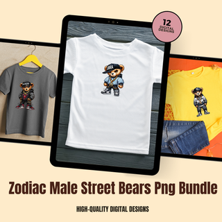 Zodiac Male Street Bears Png Bundle
