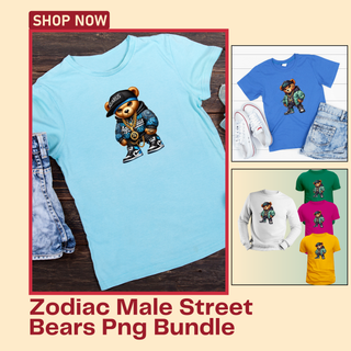 Zodiac Male Street Bears Png Bundle