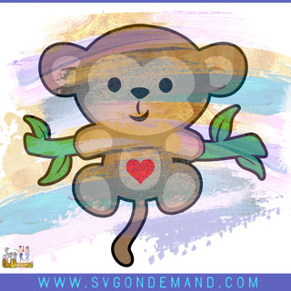 WM LAYERED LOVE MONKEY SVG