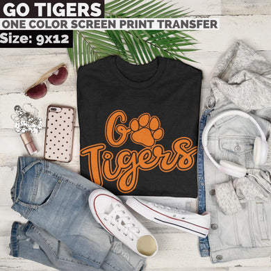go tigers screen print transfer