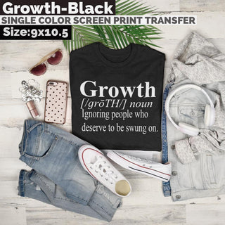 growth screen print transfer white