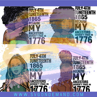 juneteenth lady png bundle