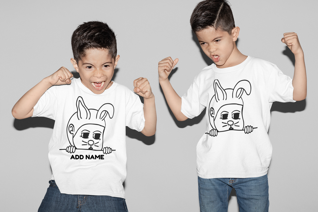 t-shirt-mockup-featuring-two-twin-boys-making-funny-faces-at-a-studio-31005