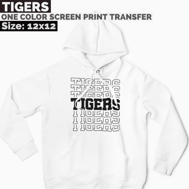 tigers screen print transfer