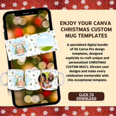 Christmas Custom Mug Canva Template