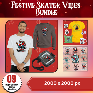 Festive Skater Vibes Png Bundle