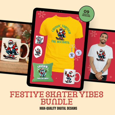 Festive Skater Vibes Png Bundle