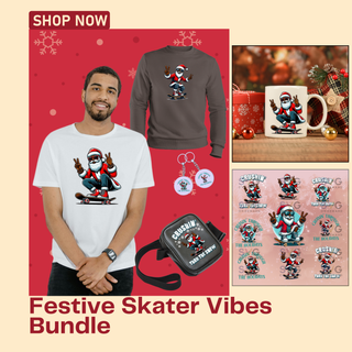 Festive Skater Vibes Png Bundle