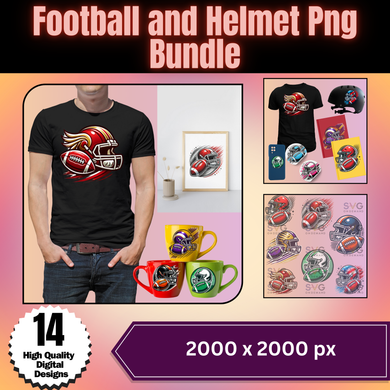 Football and Helmet Png Bundle