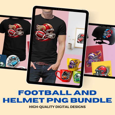 Football and Helmet Png Bundle