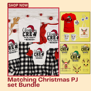 Matching Christmas PJ set Png Bundle