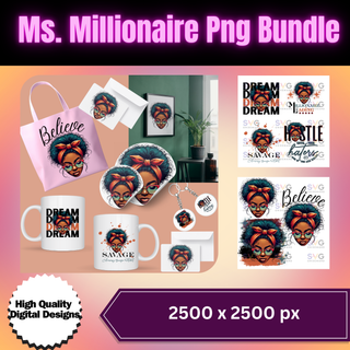 Ms. Millionaire Png Bundle