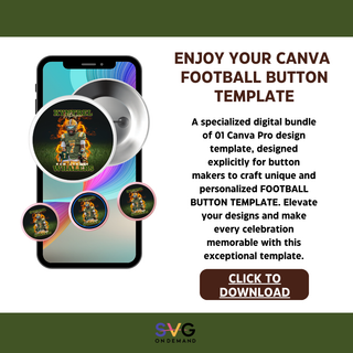 Canva Pro Football Button Template