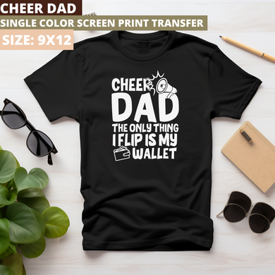 Cheer Dad  Screen Print Transfer