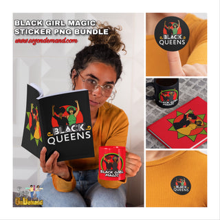 BLACK GIRL MAGIC Sticker PNG Bundle 1