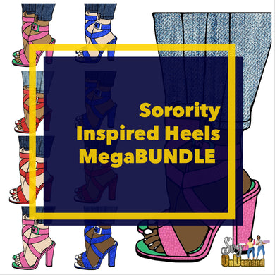 Sorority Inspired Heels PNG MegaBUNDLE 1