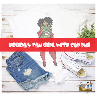 Holiday Its Me Fan Girl with Cup PNG 1