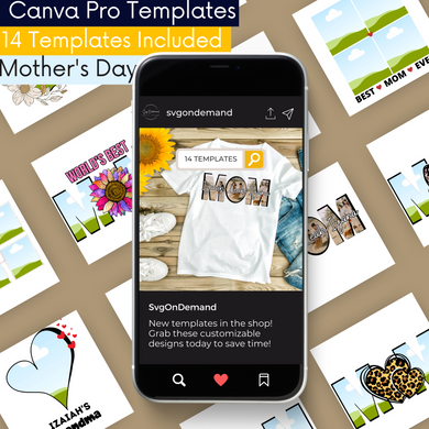 Mother's Day Canva Pro 14 TEMPLATES