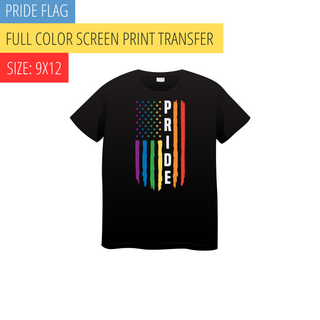 Pride screen print transfer