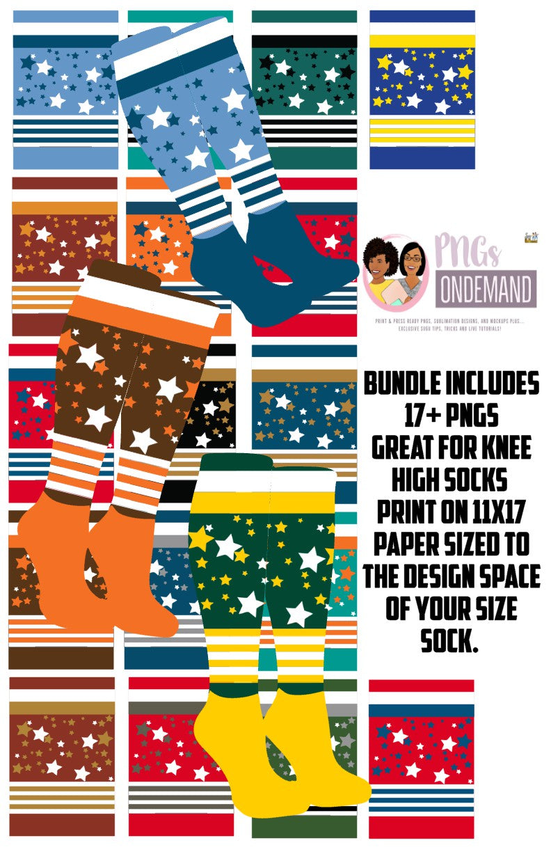 AllStar Knee High Sock Design Bundle 1