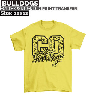 bulldogs screen print transfer