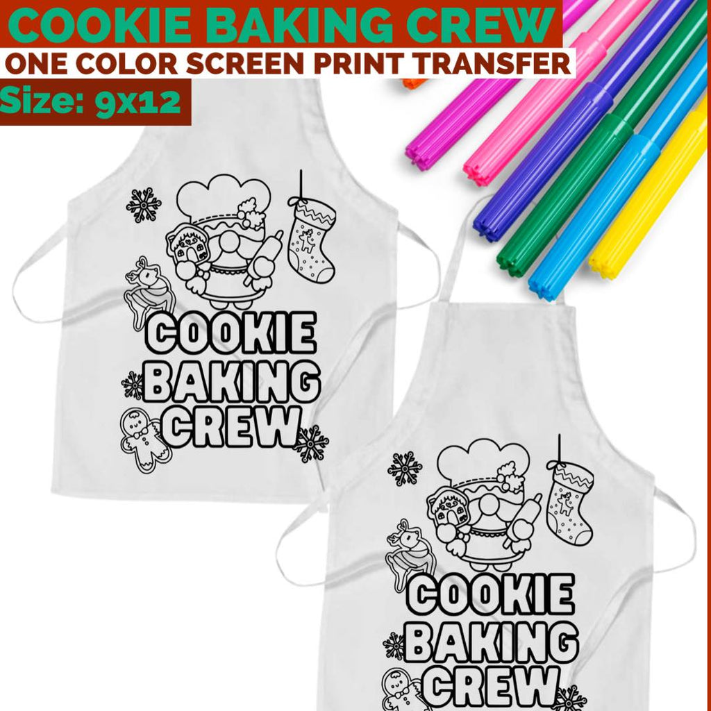 cookie baking crew screen print transfer
