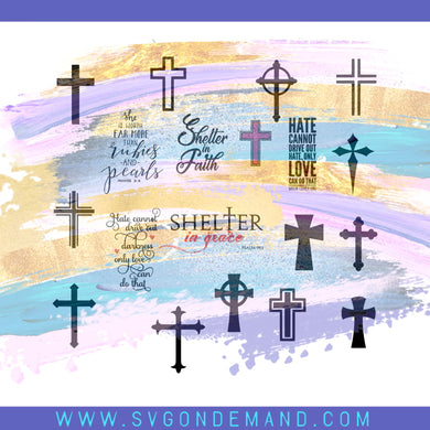 cross and faith quote bundle wm