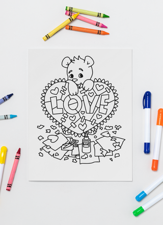 mockup-featuring-a-coloring-book-surrounded-by-crayons-and-markers-30944