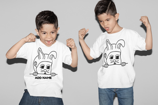 t-shirt-mockup-featuring-two-twin-boys-making-funny-faces-at-a-studio-31005